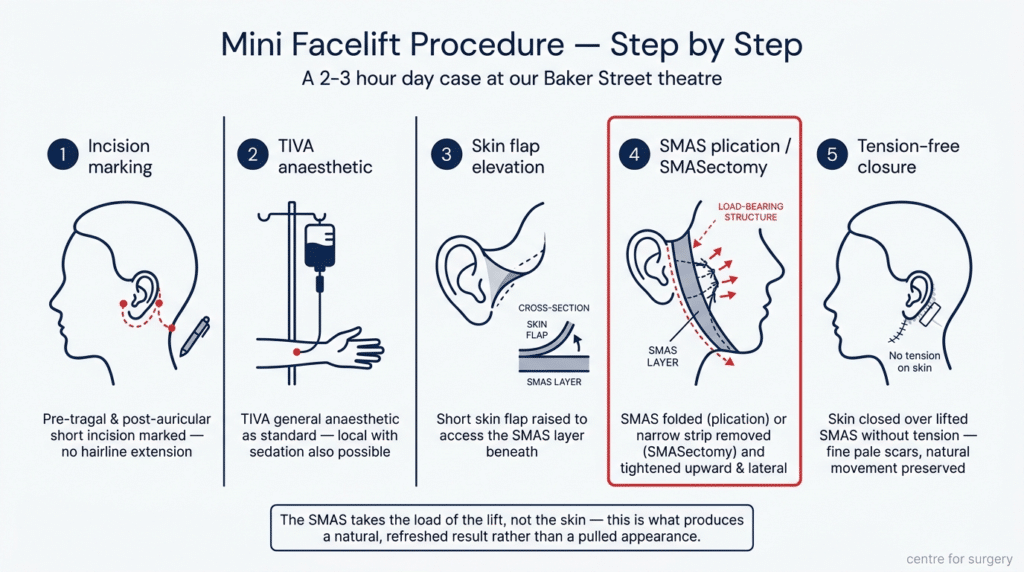 Posttragal Mini Facelift London from £6,500 | Short-Scar Facelift | Centre for Surgery