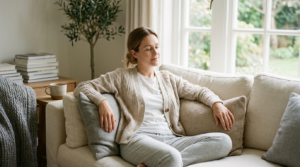 Person relaxing comfortably at home during arm lift recovery, Centre for Surgery London