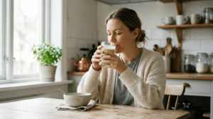 Person relaxing comfortably at home during chin implant recovery, Centre for Surgery London