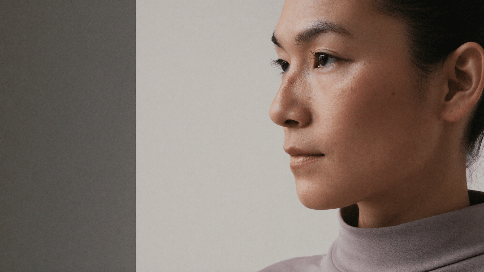 Three-quarter profile portrait showing the nasal tip — nose tip surgery assessment and options, Centre for Surgery London
