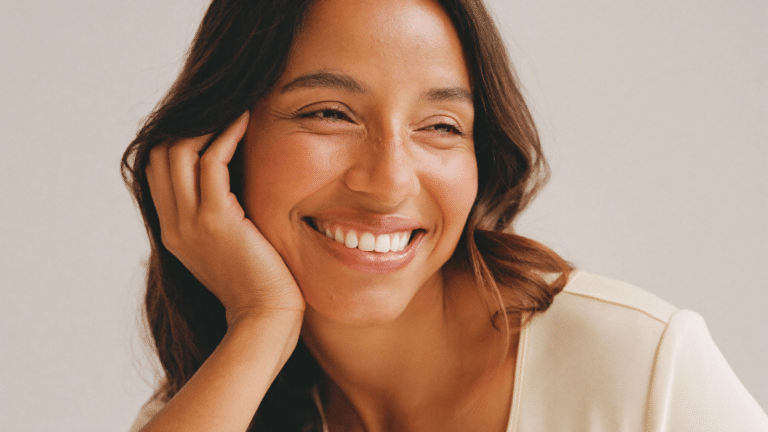 Woman in her forties with natural fine lines around the eyes — under eye wrinkles treatment at Centre for Surgery London