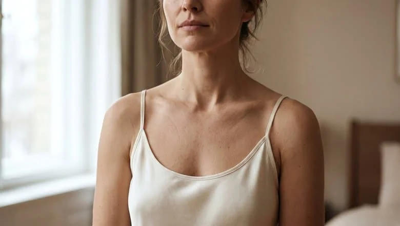 Soft, natural breast contour and neckline — fat transfer breast augmentation at Centre for Surgery, Baker Street, London