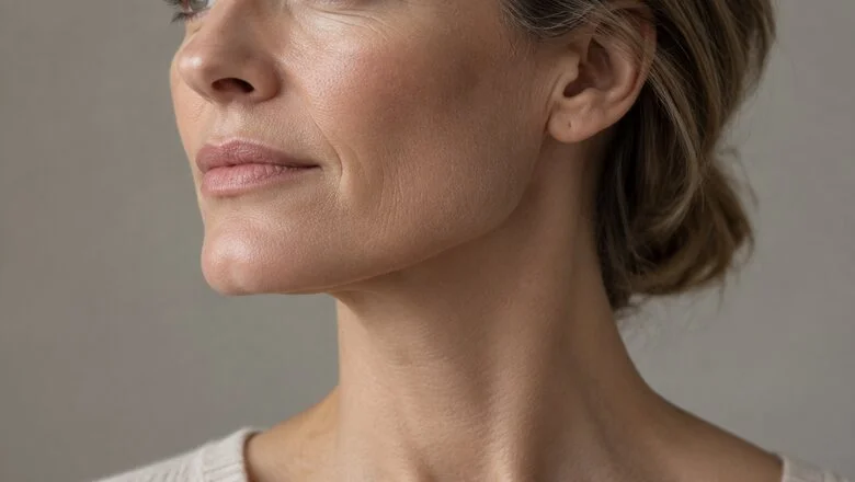 Defined jawline and clean jaw-neck angle in soft directional light — mini facelift surgery at Centre for Surgery, Baker Street, London