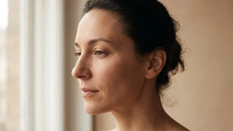 Refined nasal profile in soft natural light — rhinoplasty and nose reshaping surgery at Centre for Surgery, Baker Street, London