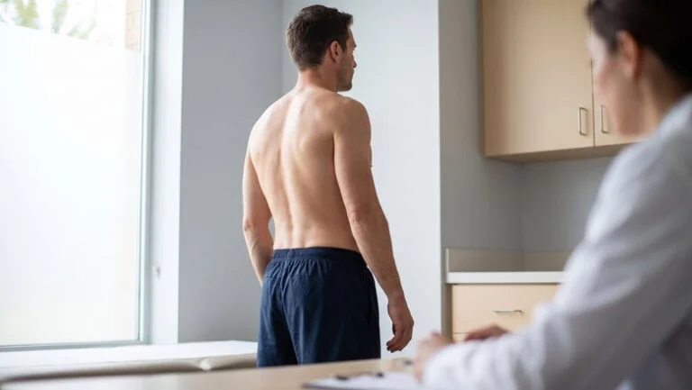 V-taper body male body contouring at Centre for Surgery London — athletic male upper back and shoulder taper