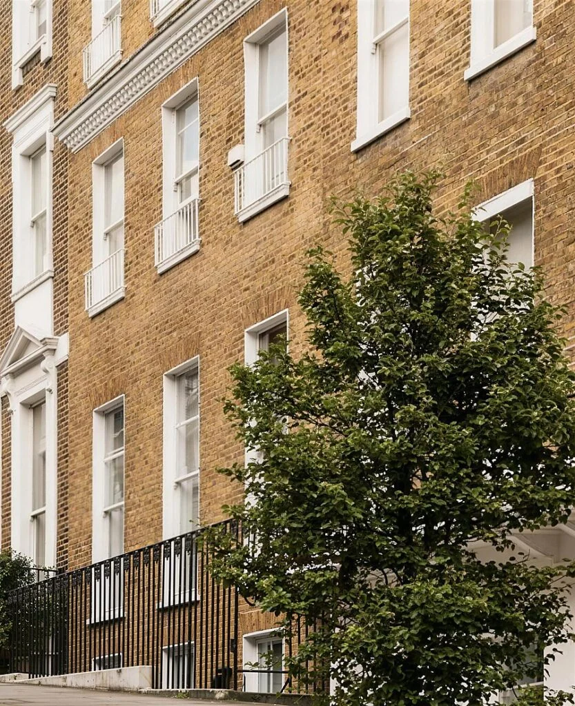 A red-brick heritage building on Baker Street, Marylebone, London