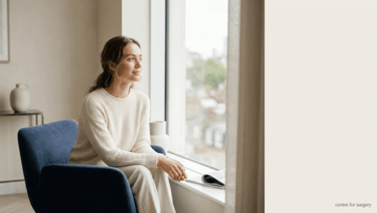 Young woman considering breast reduction surgery and the minimum age in the UK at Centre for Surgery London