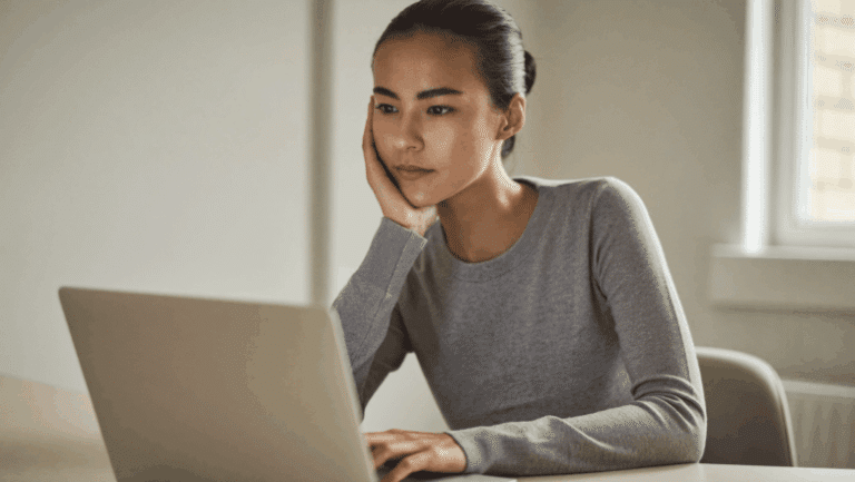 Woman researching whether rhinoplasty is available on the NHS — NHS nose surgery criteria and private options, Centre for Surgery London