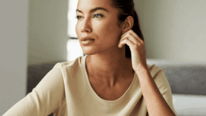 Woman considering non-surgical versus surgical rhinoplasty — comparing nose filler and nose surgery, Centre for Surgery London